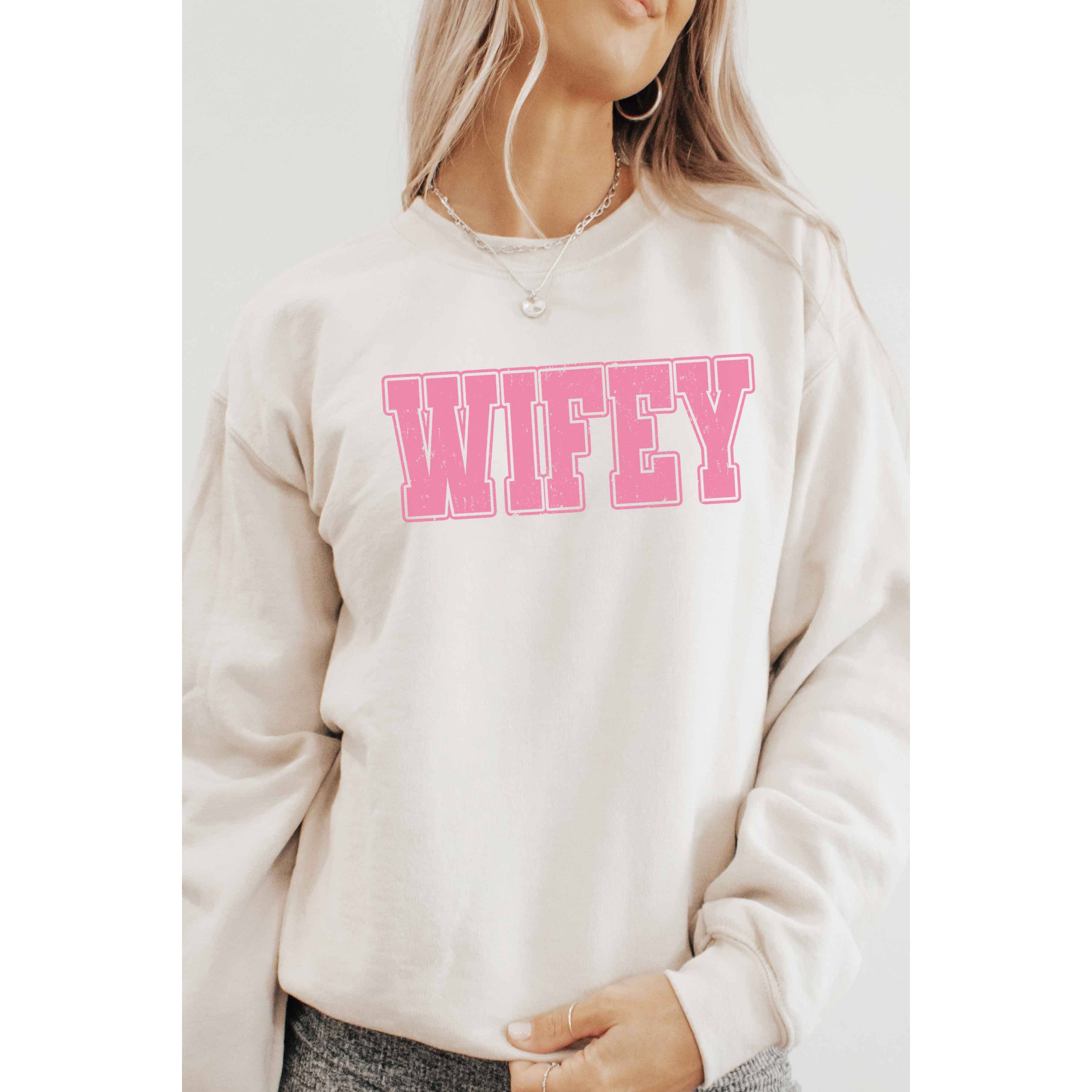 A. BLUSH CO - Vendita all'ingrosso Felpa stampata - Donna - Felpa con grafica WIFEY1