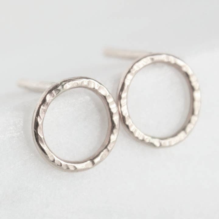 Silver Halo Stud Earrings for wholesale by TorchFire Studio