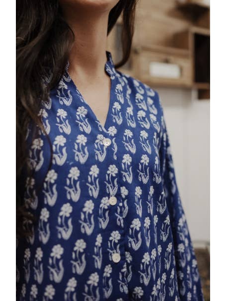 Curiosity Lab - Wholesale Dress - Women's - Night Dress Straight cut long sleeve Indian cotton29