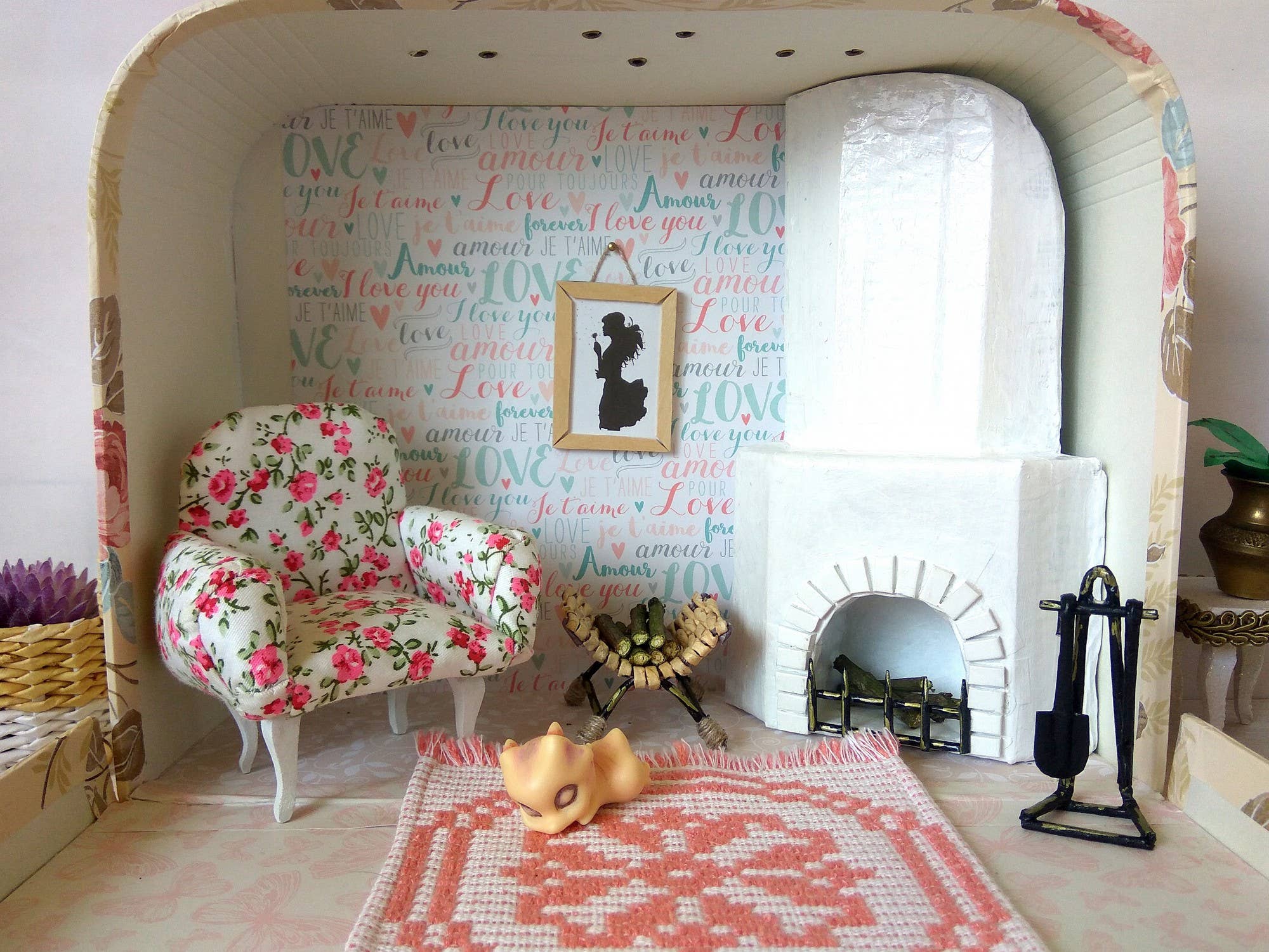 Lenasminiland - Wholesale Doll Accessory Kit - Kids - Miniature dollhouse fireplace tools set 1:12 scale fireplace9