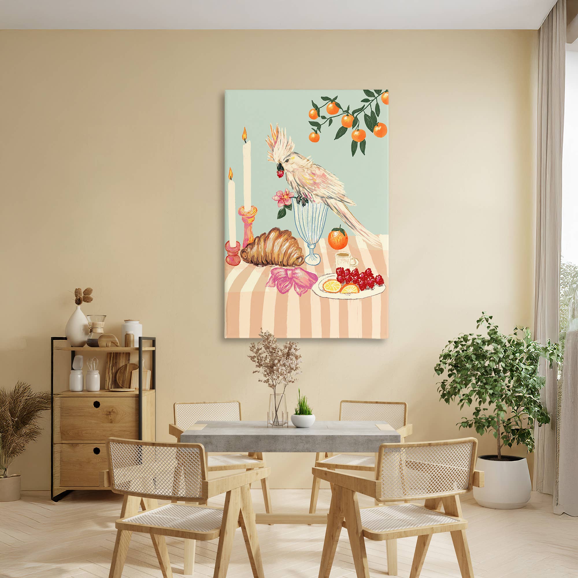 Stupell Industries - Wholesale Canvas Art - Breakfast With Cockatiel Bird Canvas7