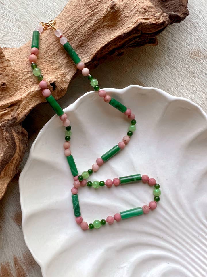 Jade Candy Necklace for wholesale by Opal & Gold
