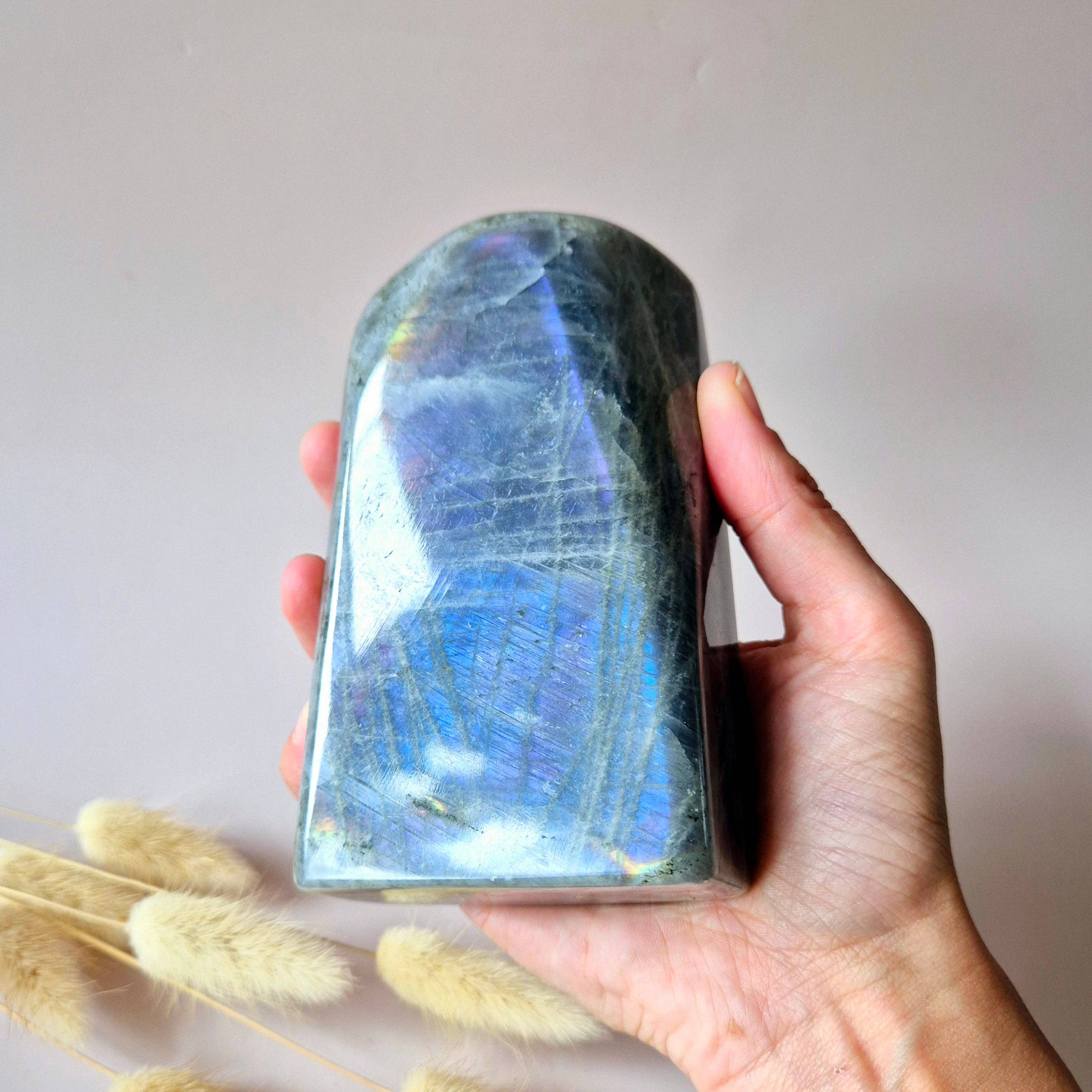 Moonlight Gemstones - Wholesale Spiritual Stone/Crystal - Purple Labradorite Freeform of 880g – Intense Flash & Spiritual Protection1