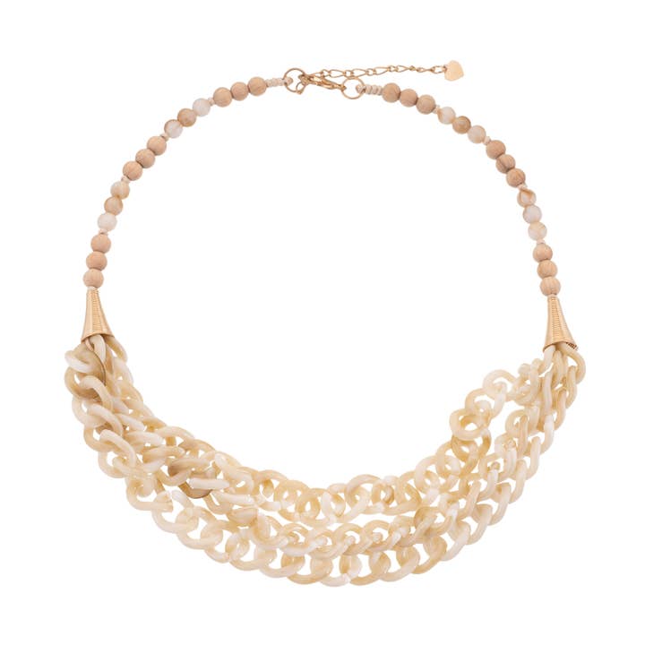 Collana VERITY a 3 strati con catena a maglie in resina per la vendita all'ingrosso da parte di Blue Scarab