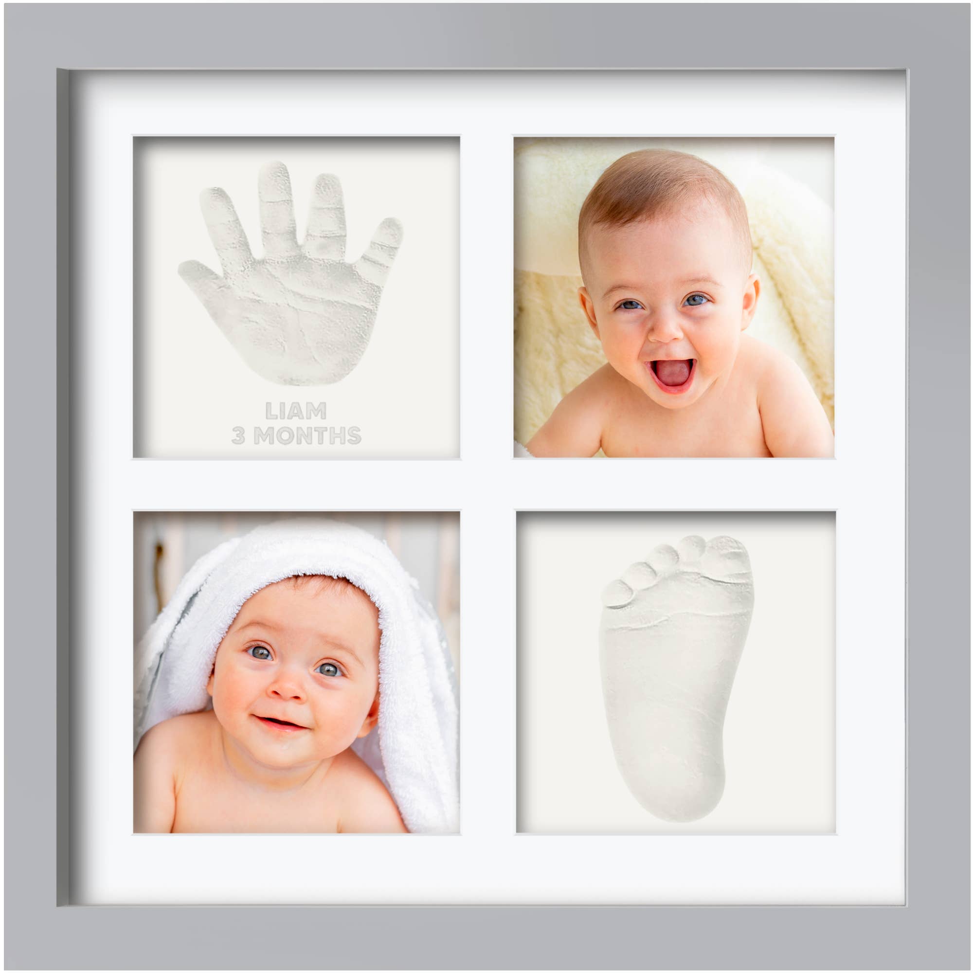 Cloud Gray Ever Baby Hand & Footprint Keepsake Frame for wholesale on Faire0