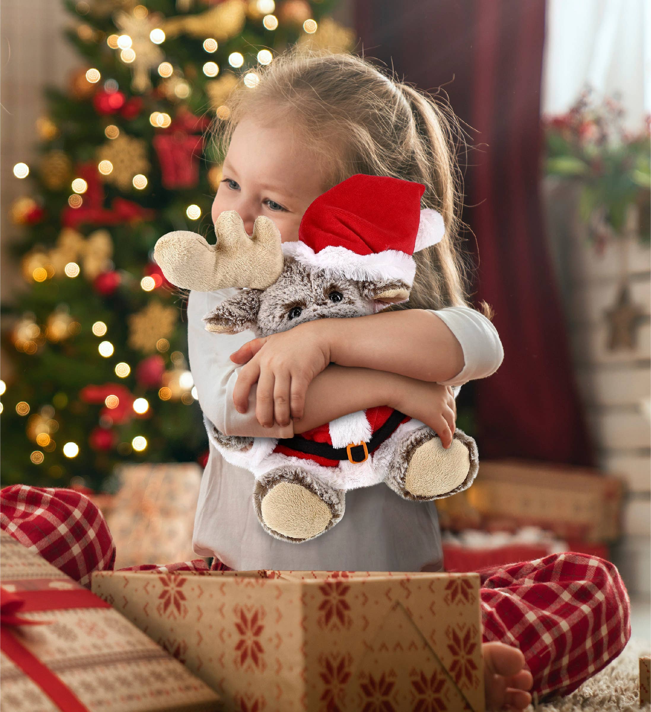 Cota Global - Wholesale Stuffed/Plush Toy - Kids & Baby - Plush Santa - Super-Soft Plush - Sitting Moose5