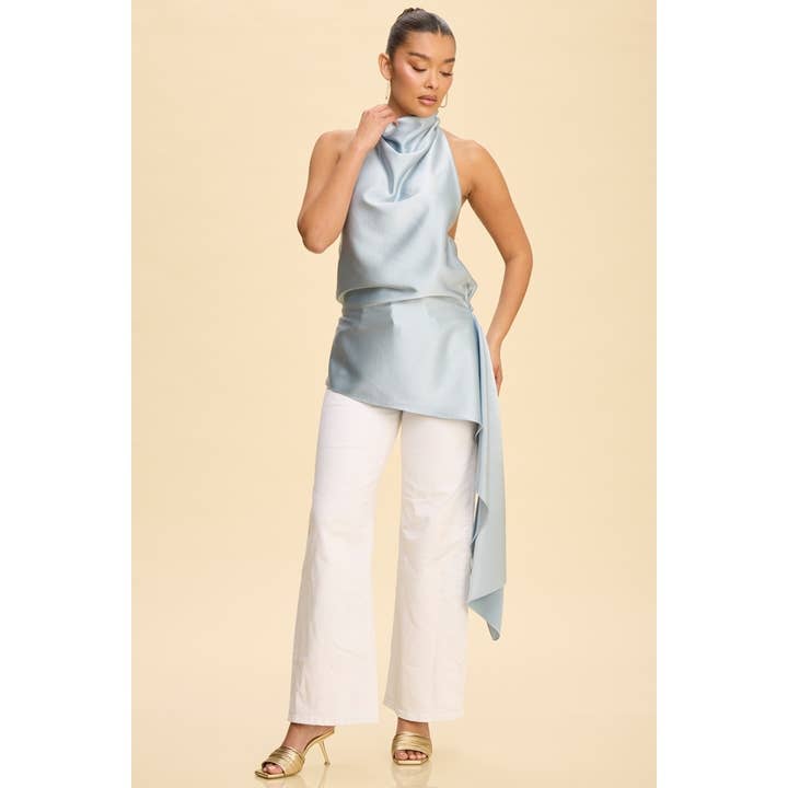 HALTER ONREGELMATIGE ZOOM TUNIEKTOP voor wholesale door Luxxel