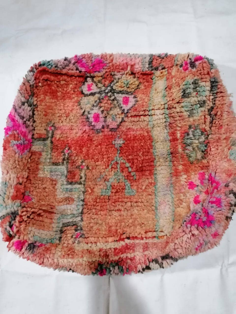 marrakeshop - Venta al por mayor Puf - Funda de Cojín de Suelo Pouf Vintage Boujad Marroquí10