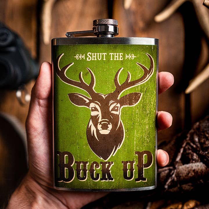 Flask - Buck Up!, Lifestyle for wholesale by Lucky Jack