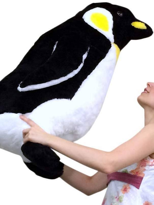 Grand pingouin en peluche géant 30 pouces fabriqué aux États-Unis pour la vente par Big Plush