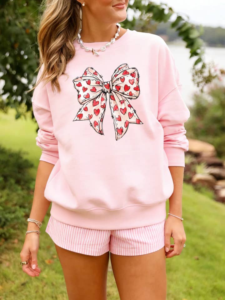 PRAYER IS MY love language v-days heart crew sweatshirt for wholesale by Rosa Clothing