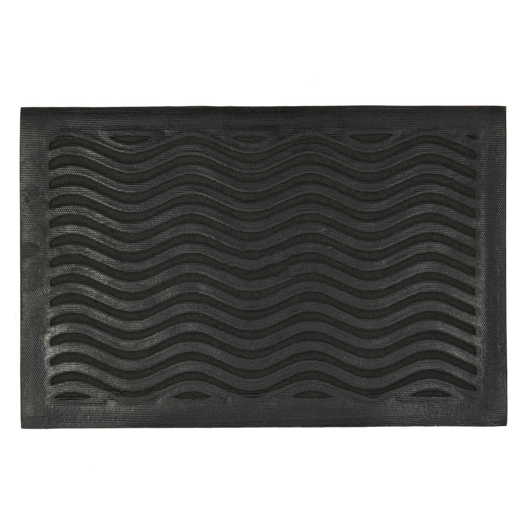 Rinkit Ltd - Wholesale Door Mat - Nicola Spring Heavy Duty Door Mat - 60 x 40cm - Black Waves4
