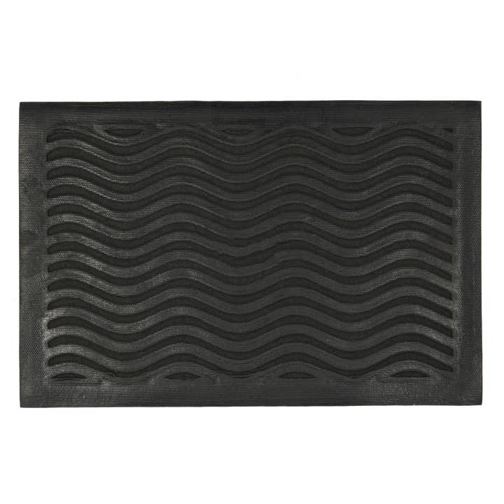 Rinkit Ltd - Wholesale Door Mat - Nicola Spring Heavy Duty Door Mat - 60 x 40cm - Black Waves4