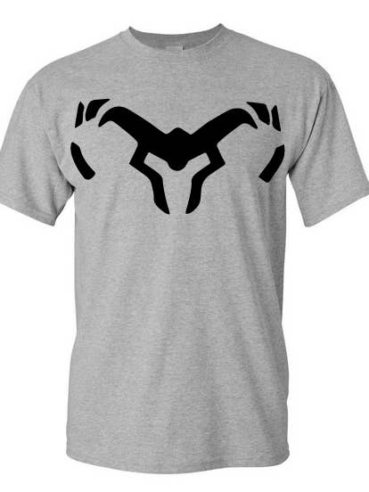 Tribal Horn Solo Blk Gry T for wholesale by Gods of Gridiron War