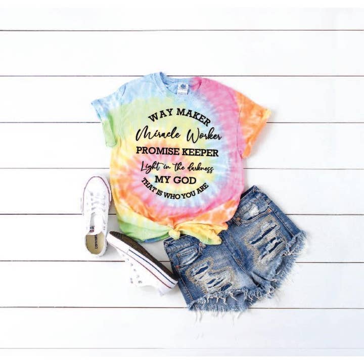 Inked Up Apparel - Wholesale T-Shirt (Graphic) - Unisex - Tie Dye Waymaker Graphic Tee