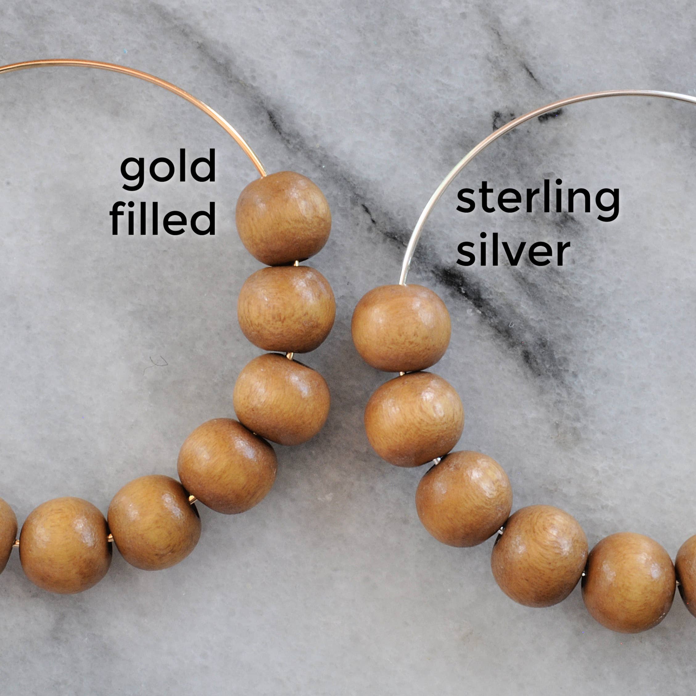 Libby & Smee - Wholesale Oorringen - Wood Bead Hoepeloorbellen5