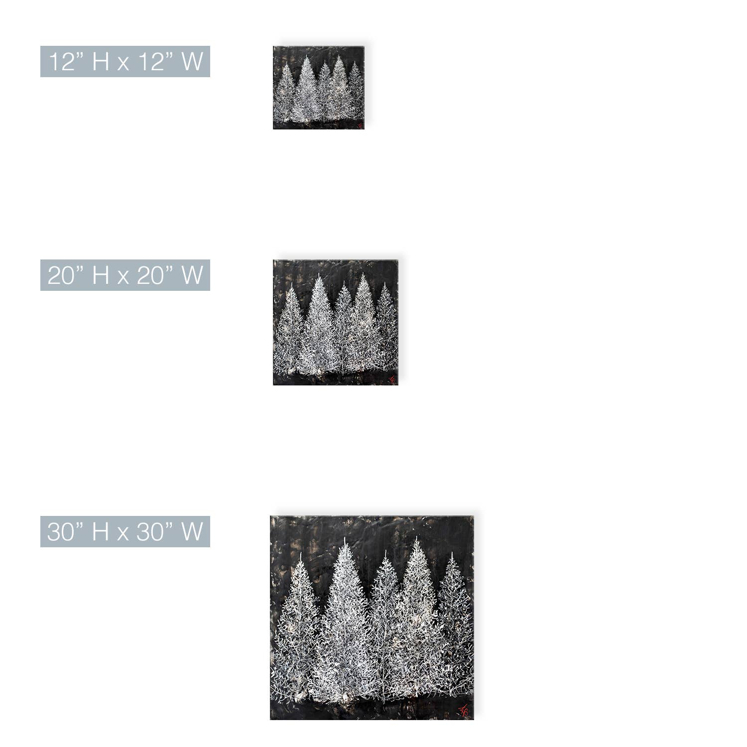 Blanc antique Monoscape XIII Tableau mural sur toile enveloppée par Karen Biery en vente sur Faire1