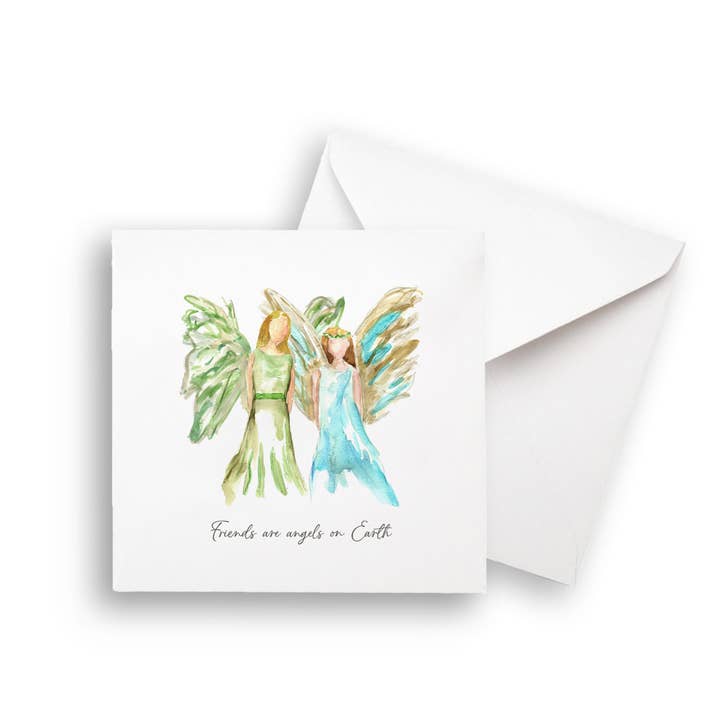 French Graffiti - Wholesale Tea Towel - Celestial Angel Friends with Friends Quote