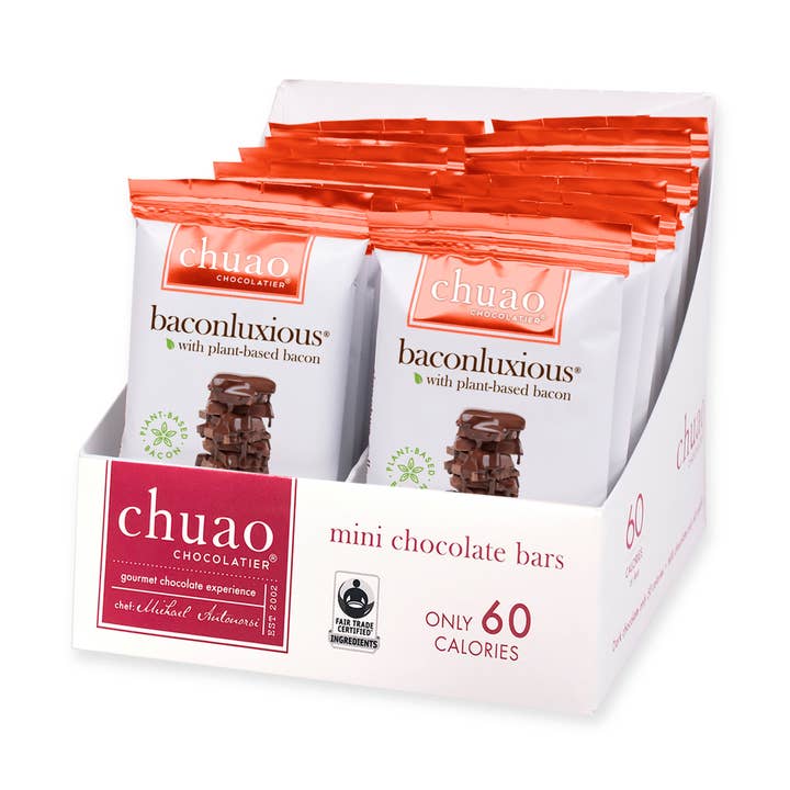 Chuao Chocolatier - Wholesale Chocolate Bar - Baconluxious With Plant-Based Bacon - Caddie Mini Bar0