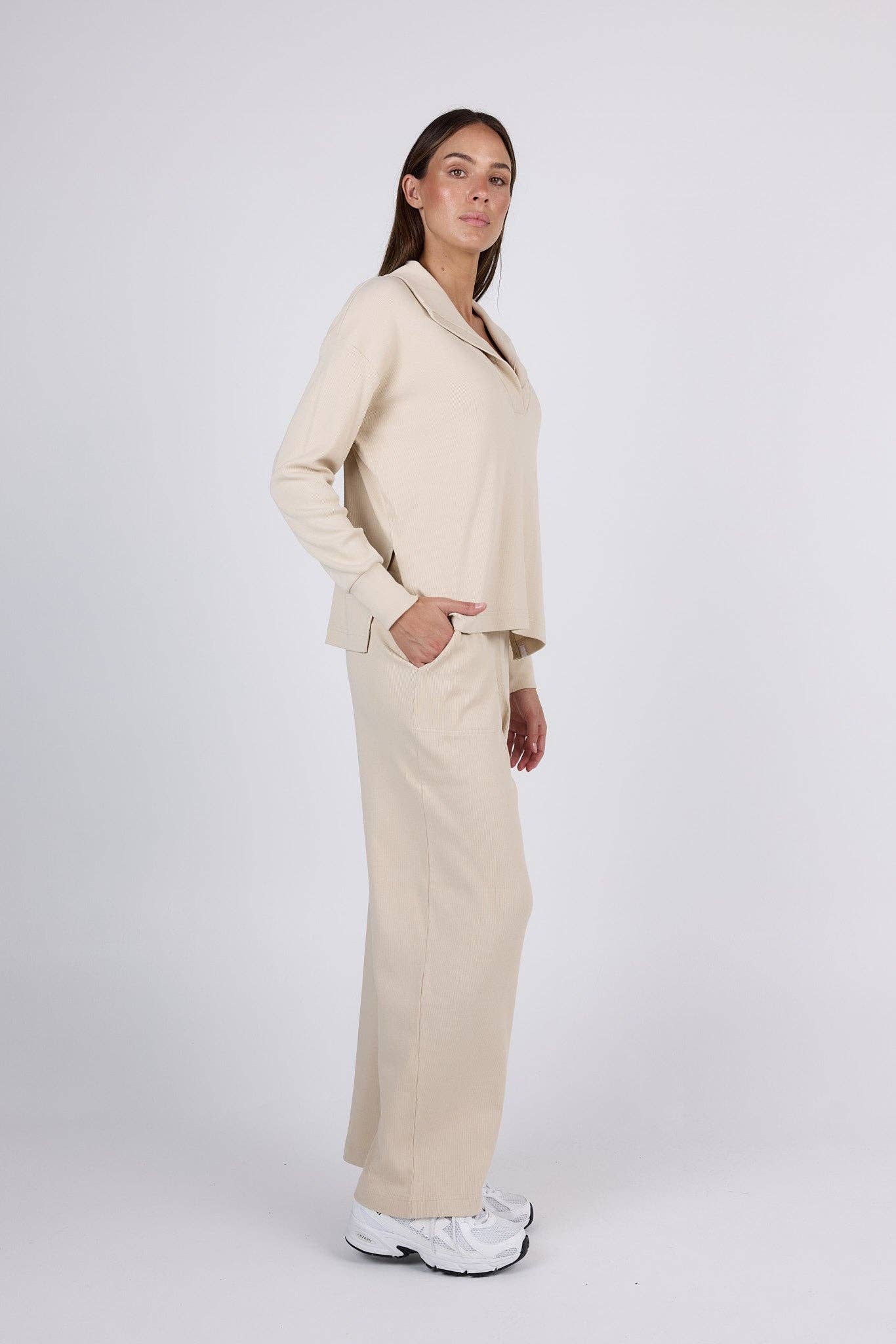 Beige Time Out Top for wholesale on Faire2