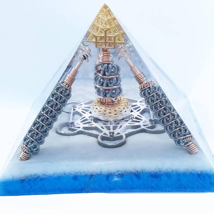 Spirit Elevations - Wholesale Spiritual Stone/Crystal - Orgone® Pyramid - Metatron Light Body Accelerator Orgonite® Pyramid With Emf / Rf Protection Orgone Generator® Large1