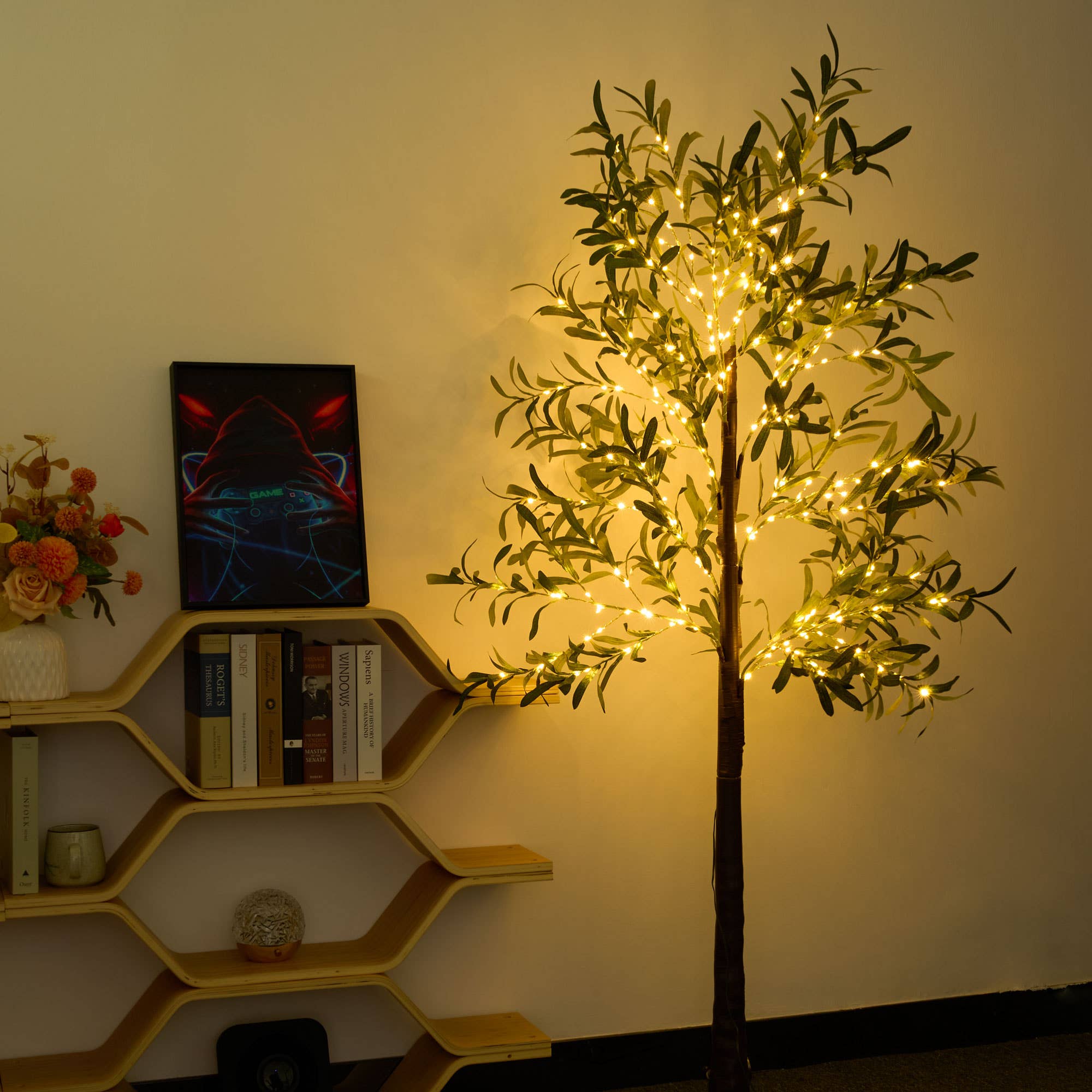 EP Design Lab - Wholesale Floor Lamp - 6FT Lighted Artificial Olive Tree LED Floor Lamp0
