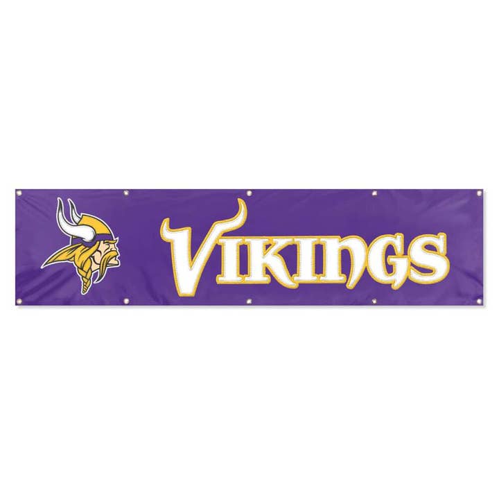 Minnesota Vikings Giant 8 x 2 Banner for wholesale by Party Animal, Inc.