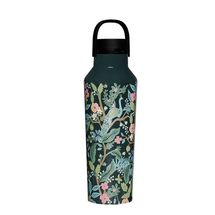 CORKCICLE - Wholesale Water Bottle - Sport Canteen - 20oz Rifle Paper - Peacock Blue