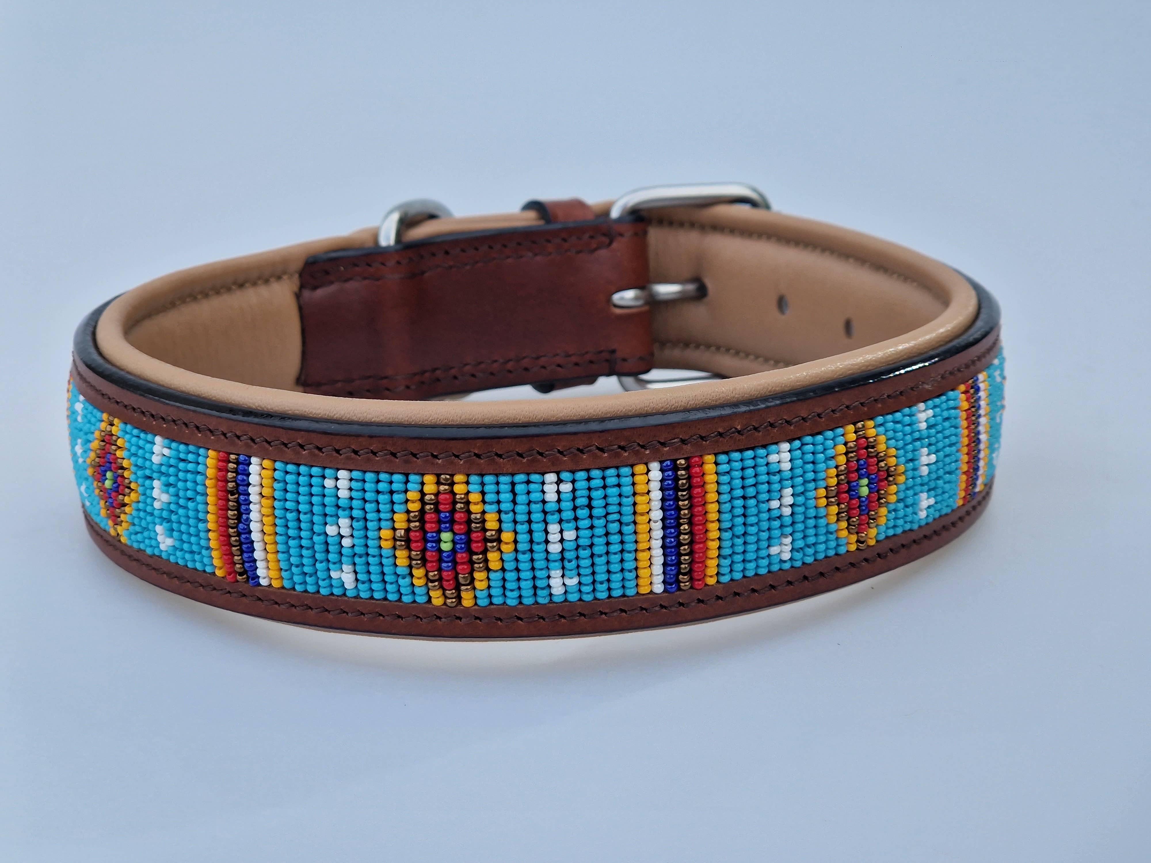 kay-line - Wholesale Pet Collar - Dog - Leather Collar AFRICAN SKY