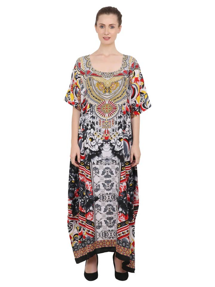 Damen langer Kaftan Sommerkleid 4 Farben 133 S-3XL für den Großhandel von Miss Lavish London