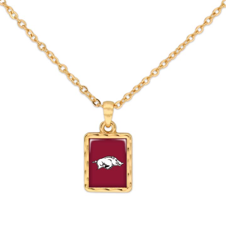 From The Heart - Wholesale Pendant/Charm Necklace - Arkansas Razorbacks Vivian Necklace