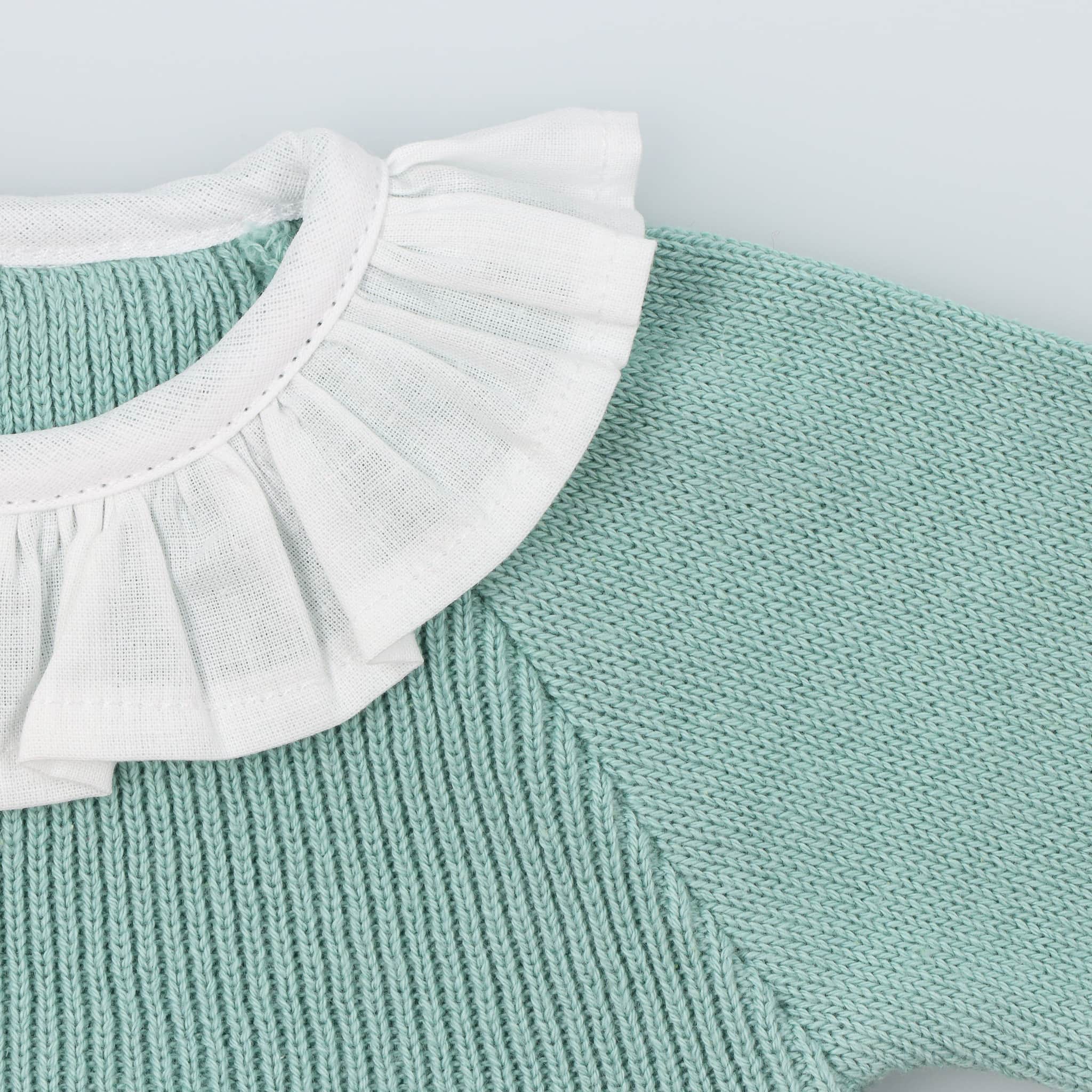 Bean Baby Clothes - Wholesale Dress - Baby - Vestido de Malha de Algodão para Bebé com Gola de Tecido9