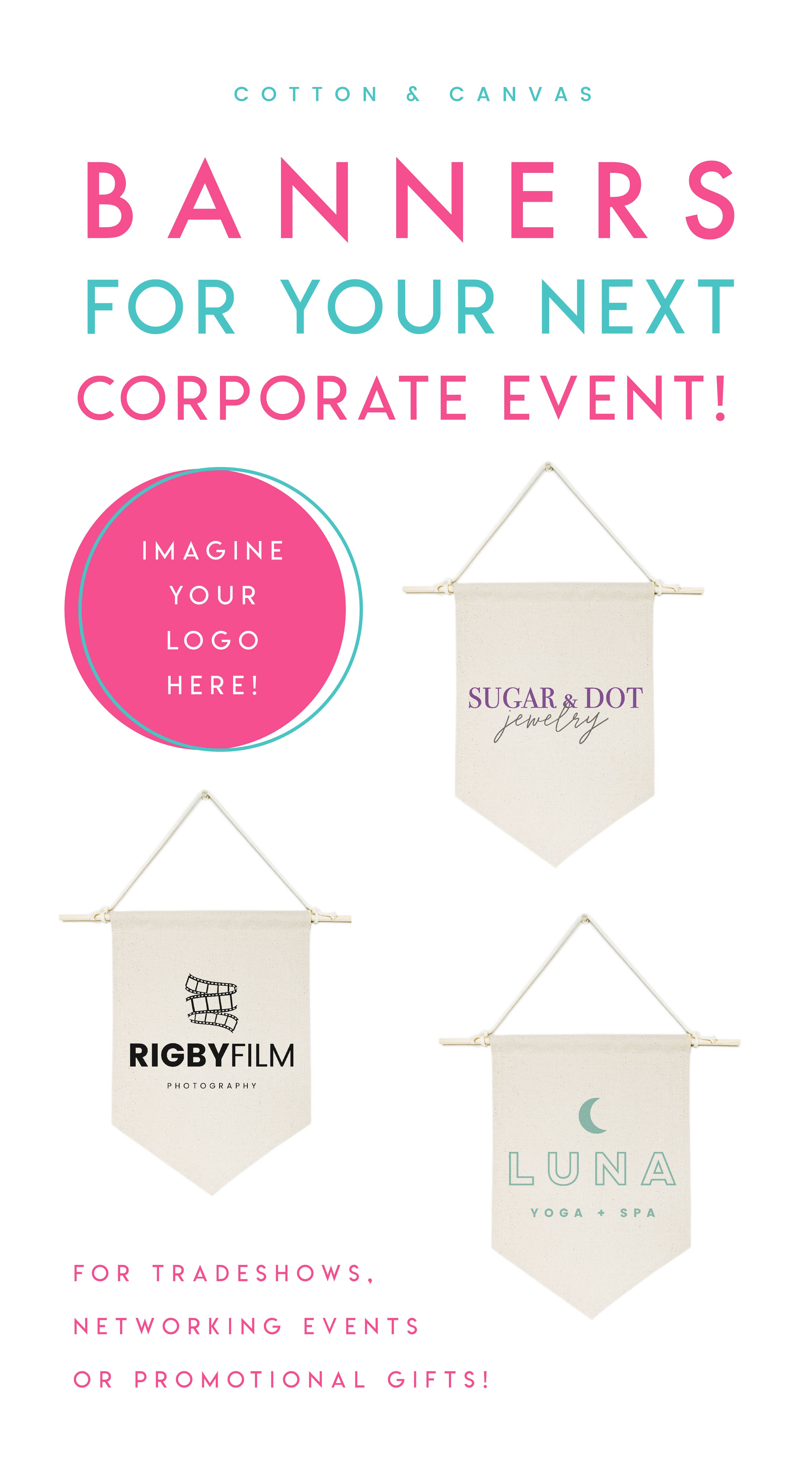 The Cotton & Canvas Co. - Wholesale Banner - Custom Hanging Wall Banner (Your Logo / Your Own Design)3