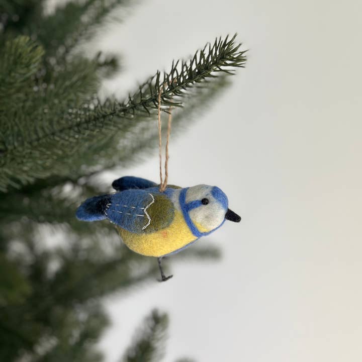 Ganapati - Wholesale Ornament - Felt Bird Ornaments Set of 6 - A Set