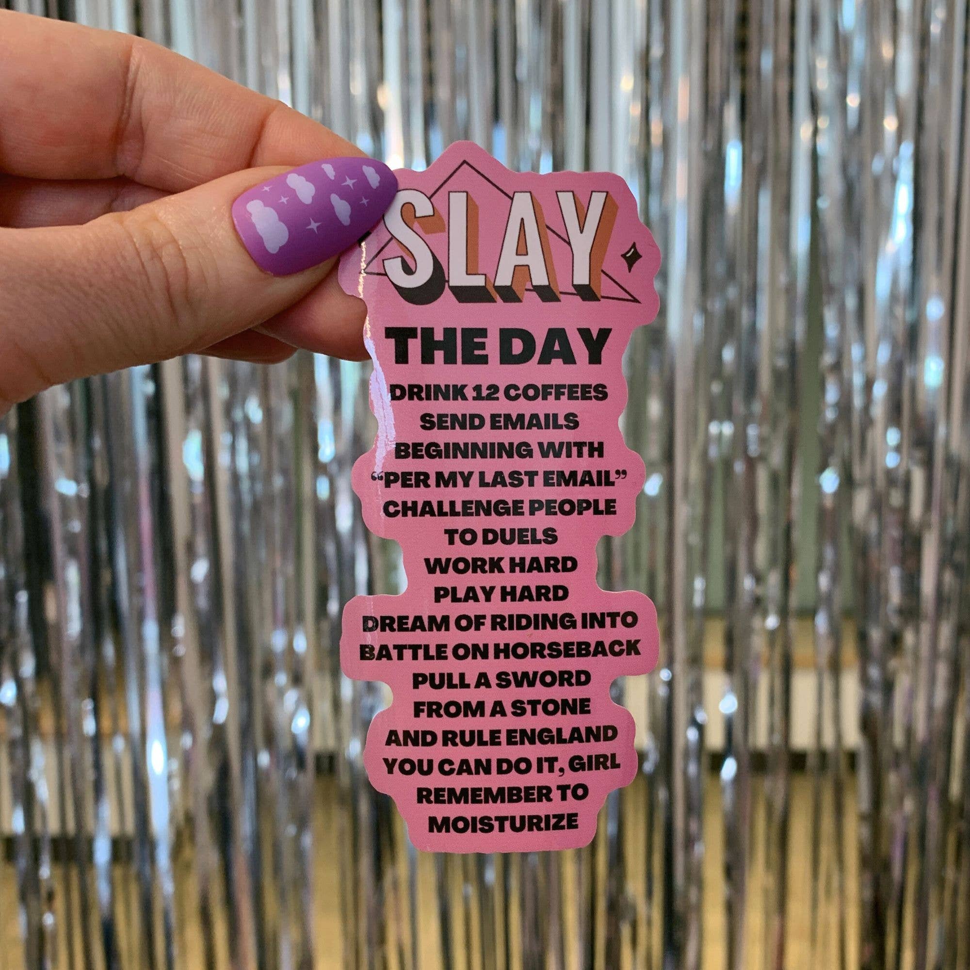 GetBullish - Wholesale Sticker - Slay The Day Manifesto Large Sticker | Vinyl Die Cut Decal2