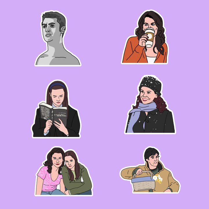 Pop Hot Cards – Großhandel Aufkleber – Gilmore Girls Aufkleber – Rory liest Bücher1