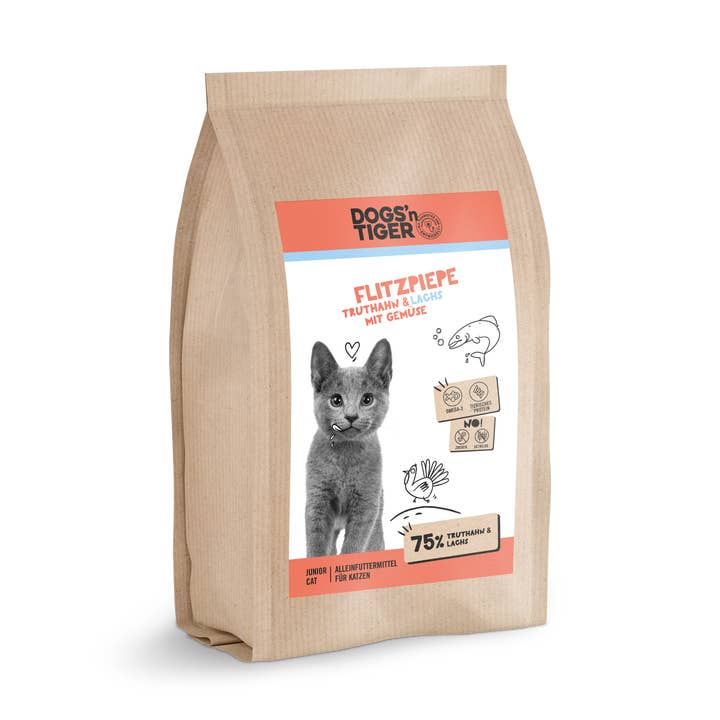 Cibo per gatti Dogs'n Tiger Junior salmone e tacchino e ulteriori Risultati per croccantini gatti fai da te all'ingrosso. Resi gratuiti e termini di pagamento a 60 giorni su Faire in tendenza su Faire.