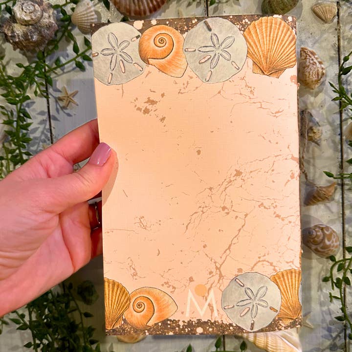 NOMAD Moon Magic – Großhandel Tagebuch – Handgefertigtes ästhetisches Notizbuch im Vintage-Stil, Sanddollar-Design