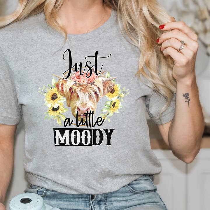 Small Town Southern Chic - Vendita all'ingrosso Maglietta serigrafata - Donna - T-shirt Just A bit Moody0