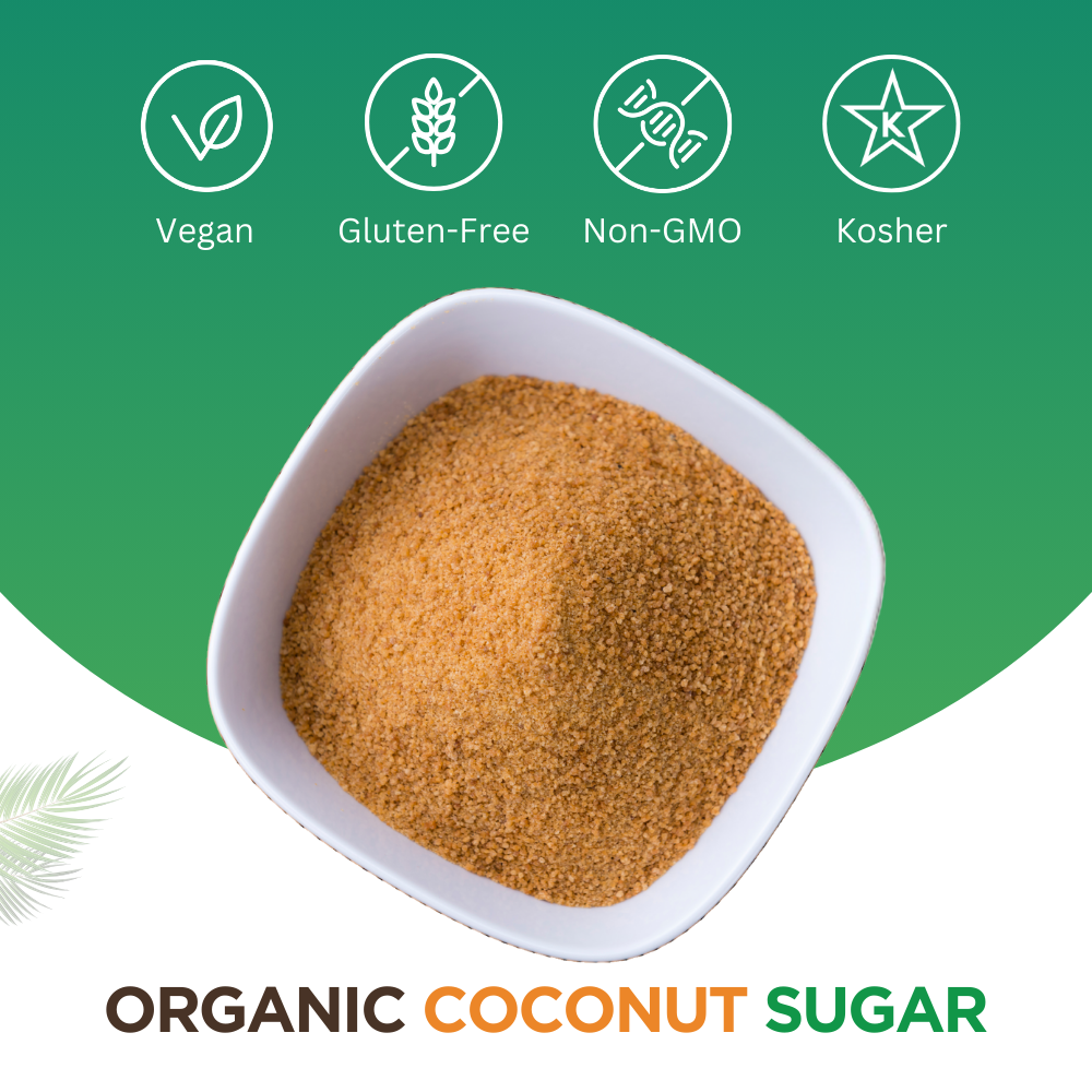 Miracle Palm - Vente Sucre - Sucre de noix de coco biologique - Non sucré 25KG 55 lb Sac en boîte1