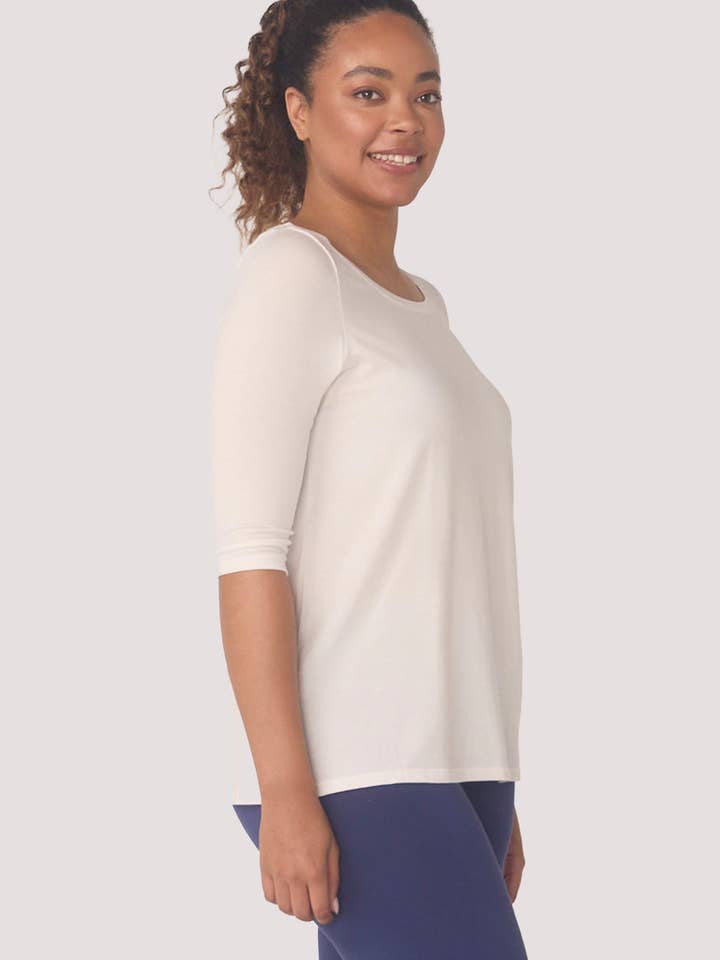 Bella Bodies Australia - Wholesale T-Shirt - Women's - BioLuxe™ Half Sleeve Swing T-Shirt6