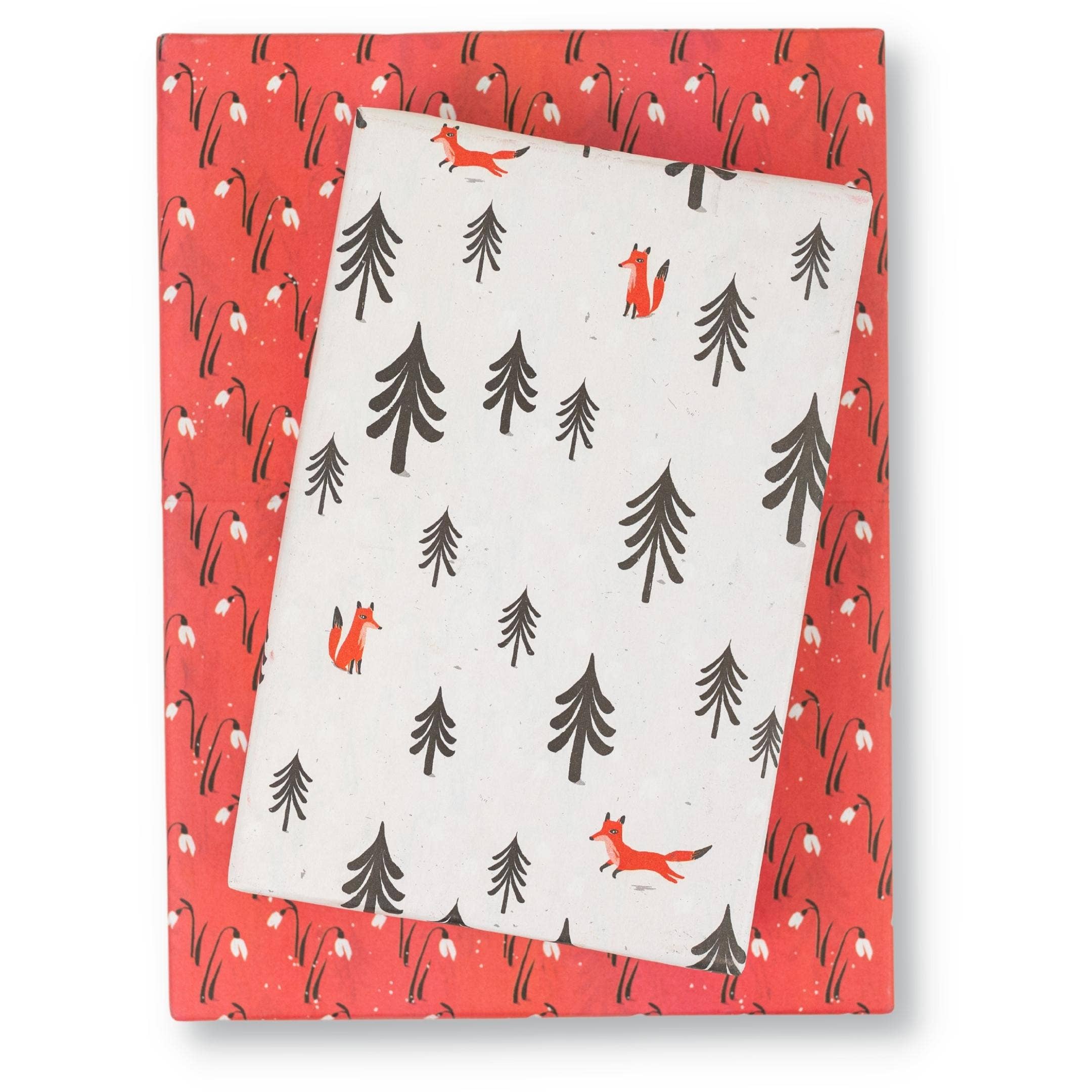 Wrappily Eco Gift Wrap Co. – Großhandel Geschenkpapier in Bögen – Fox Forest • beidseitiges, umweltfreundliches Geschenkpapier • Feiertagsmotive3
