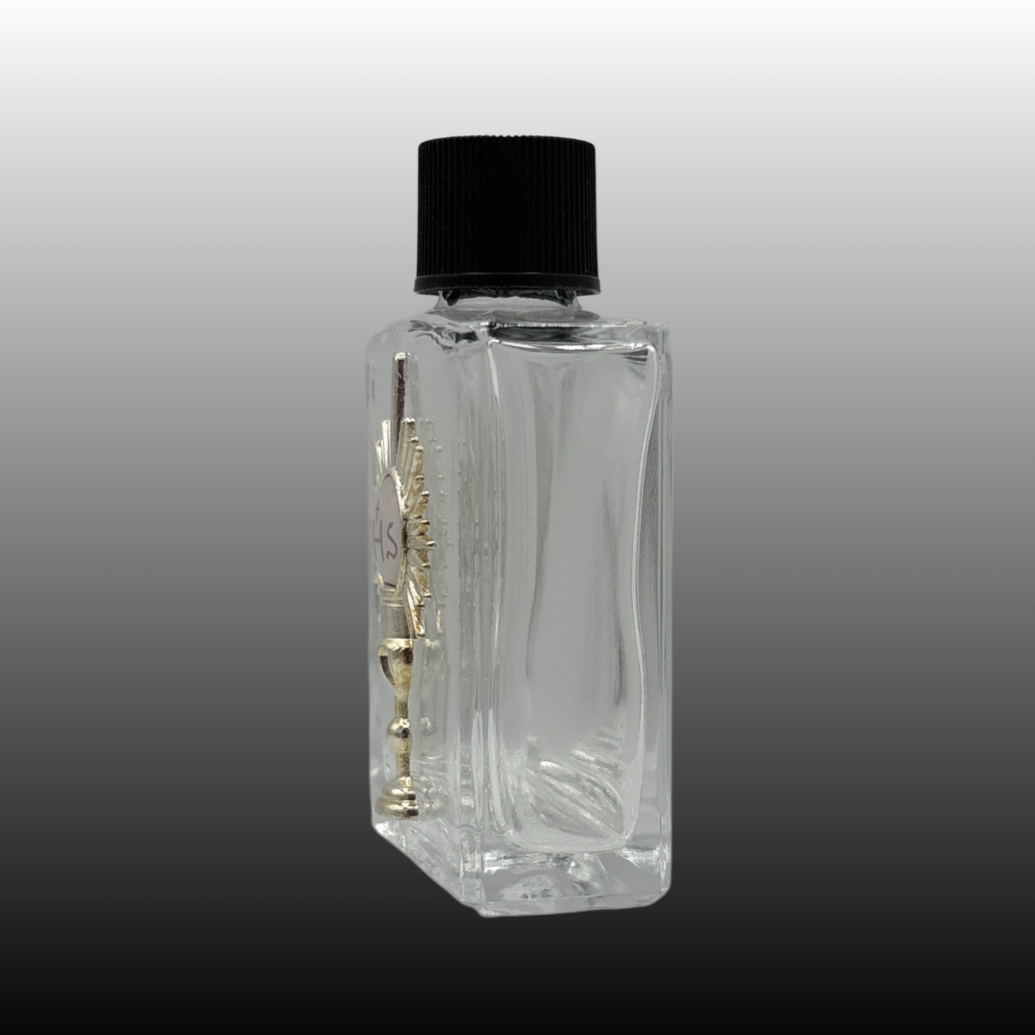 Oremus Mercy - Wholesale Travel Container - Holy Water Bottle - Holy Eucharist w/ Pewter Charm    2.5"2