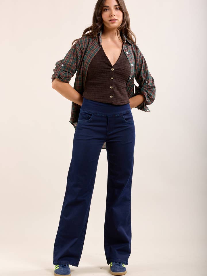 Toxik3 jean jogg stretch taille haute à enfiler for wholesale by Toxik3