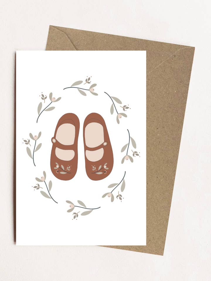 Card - Little Shoes for wholesale by Les Yeux fripons