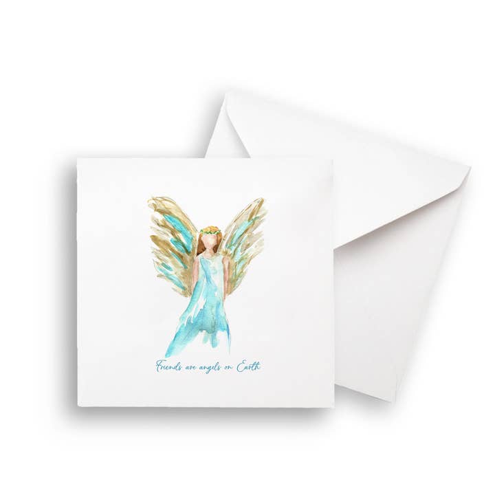 French Graffiti – Engroshandel Viskestykke – Blå himmelsk engel med venners citat5