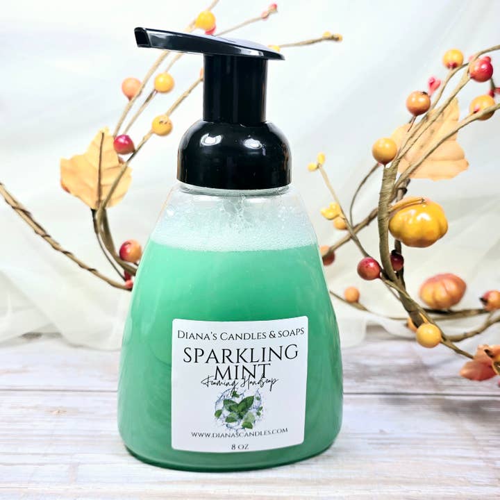 Sparkling Mint Foaming Hand Soap for wholesale by Diana's Candles and Soaps LLC