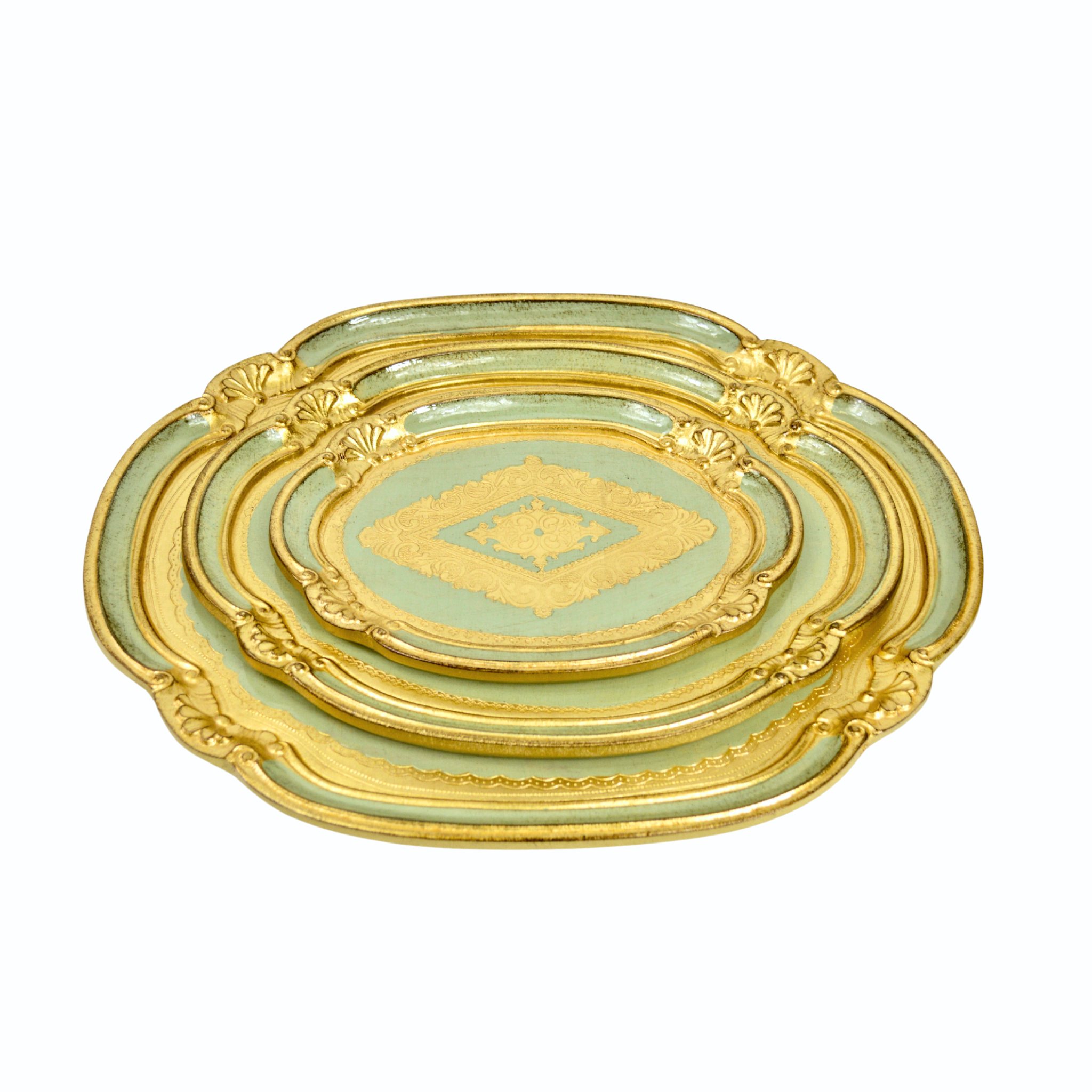 Via Graceffo – Engroshandel Pyntebakke – Florentinsk udskåret træ oval bakke, flere farver og størrelser8