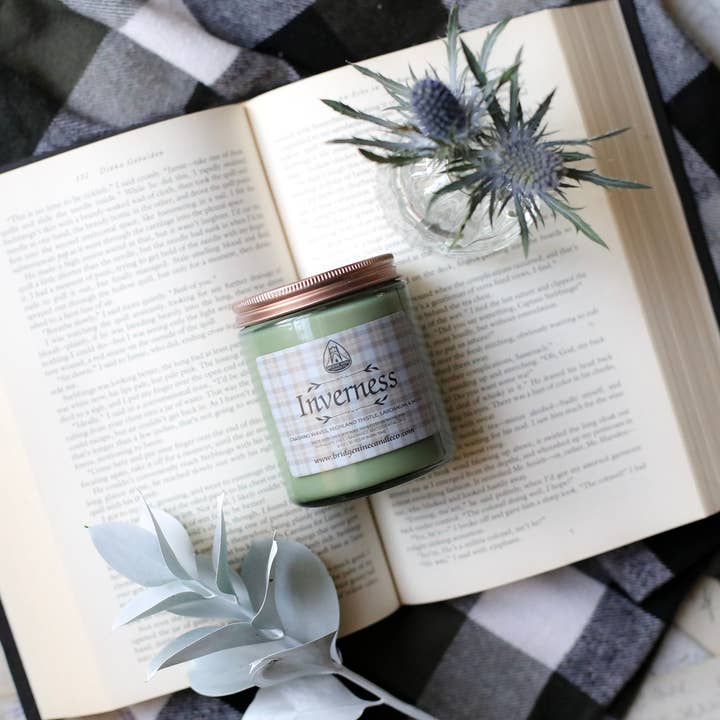 Inverness - Outlander Inspired Soy Candle for wholesale by Bridge Nine Candle Co.