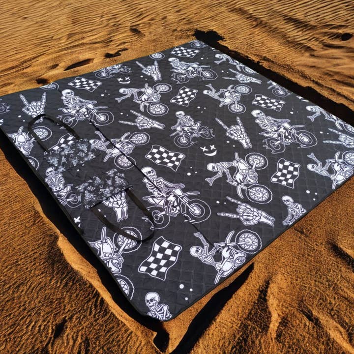 Strictly Wild - Wholesale Picnic Blanket - Bikes N Bones Track Mat